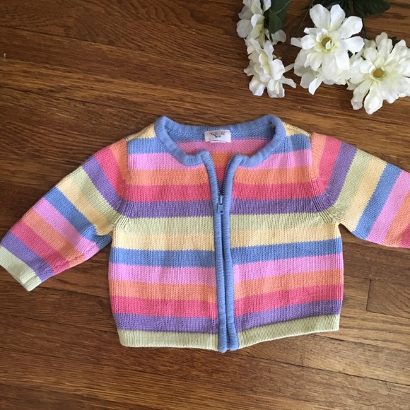 SOLD Talbots Kids rainbow stripe sweater 12 mo - Picture 2 of 6